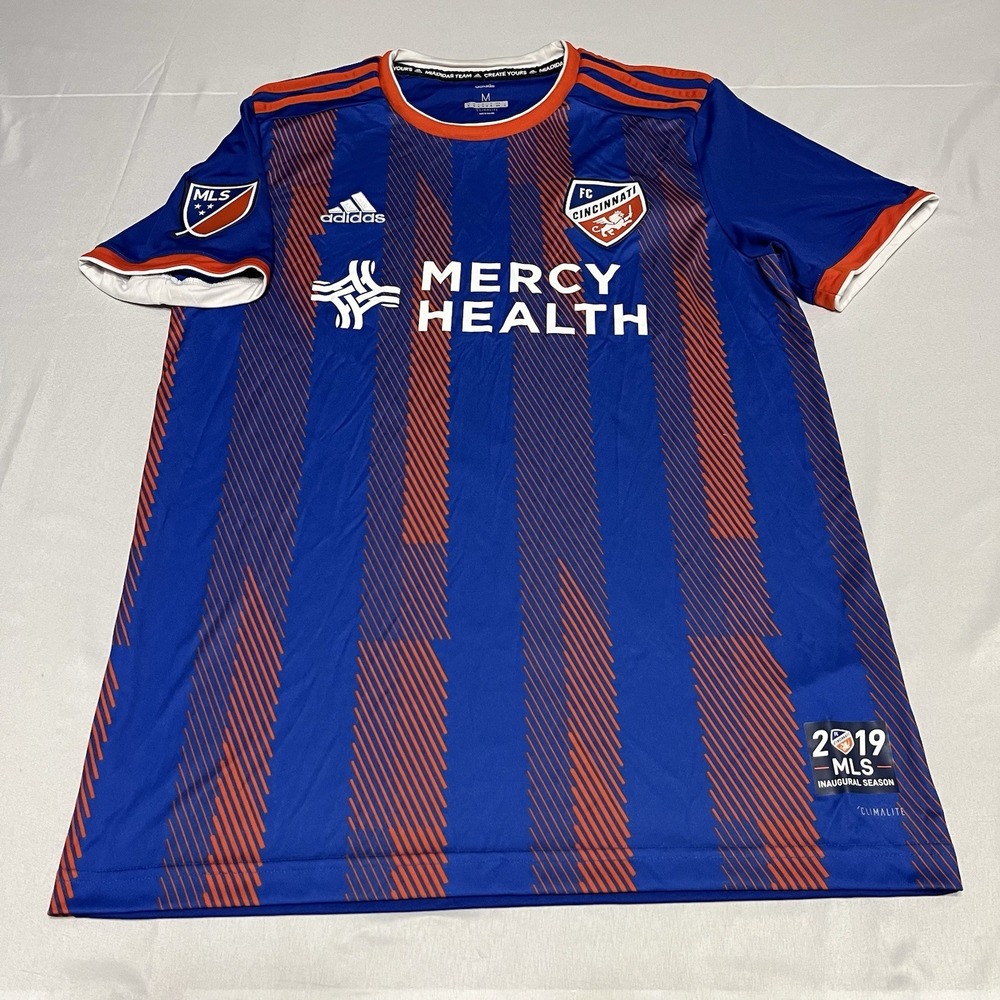 Adidas FC Cincinnati 2019 MLS Inaugural Season Soccer Jersey Men's Size Medium